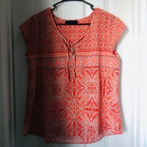 Sanctuary Orange Boho Blouse